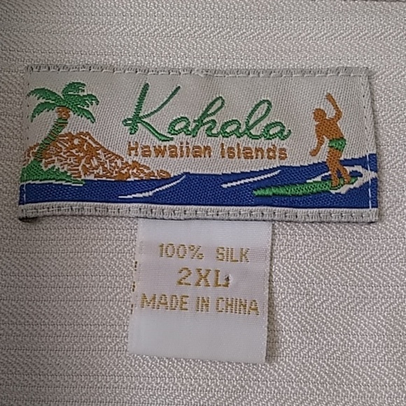 Men's Kahala 100% Silk SS Button Down Shirt xxl - Picture 4 of 6